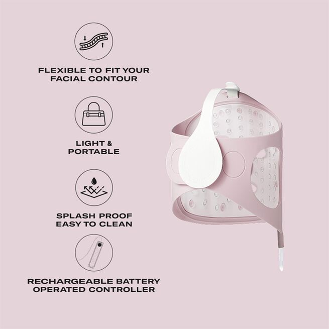 Glow LED Ansigtsmaske Rosa