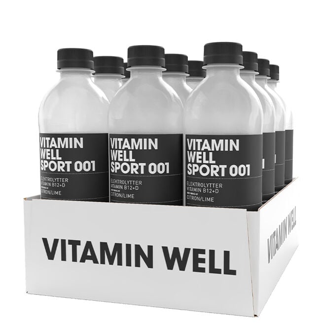 12 x Vitamin Well Sport, 500 ml Sport 001 Lemon/Lime