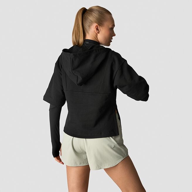 Mirage Mid Sleeve Hoodie Wmn, Black