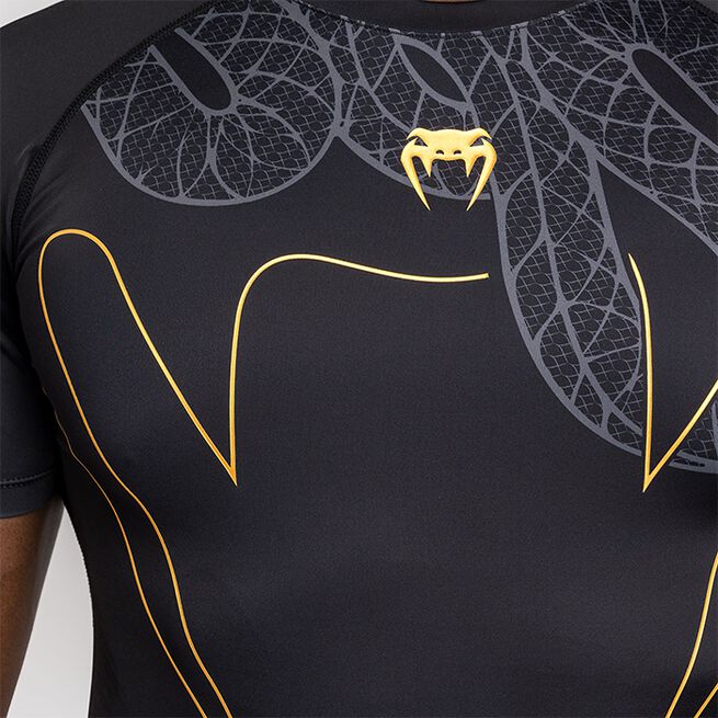 Serpenti Rashguard Kortærmet Sort Sølv Guld