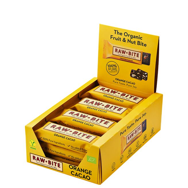 12 x Frugt & Nødde bar 50 g Apelsin & Kakao