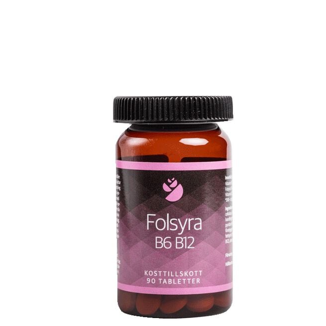 B6 B12 Folinsyre, 90 tabletter