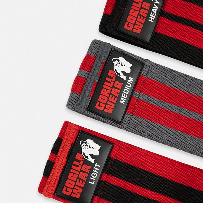 Glute band 3-pack Sort Rød Grå