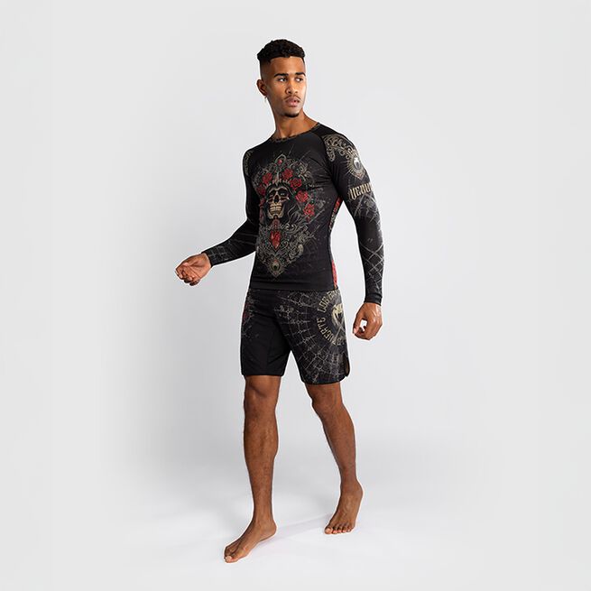Santa Muerte 5.0 Langærmet Rashguard Sort Guld