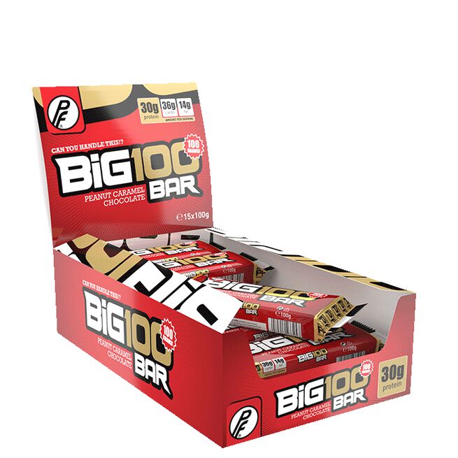 15 x Big 100 Proteinbar 100 g Peanøtt Karamell Sjokolade
