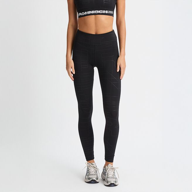 Logo Effect Emboss Tights Sort