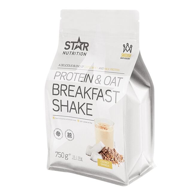 Protein & Oat Breakfast Shake, Coconut/Granola, 750 g Kort holdbarhed Coconut/Granola