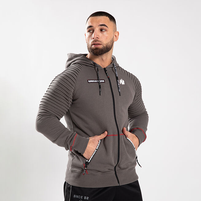 Georgia Zipped Hoodie, Grey