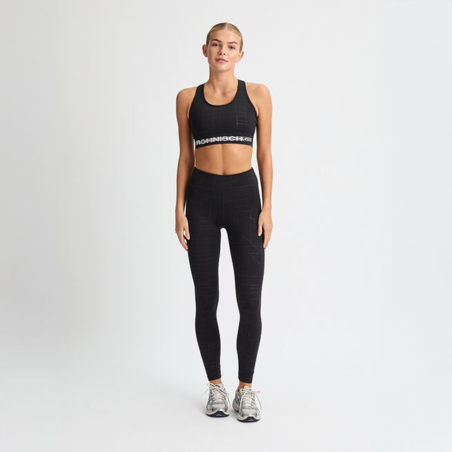 Logo Effect Emboss Tights Sort