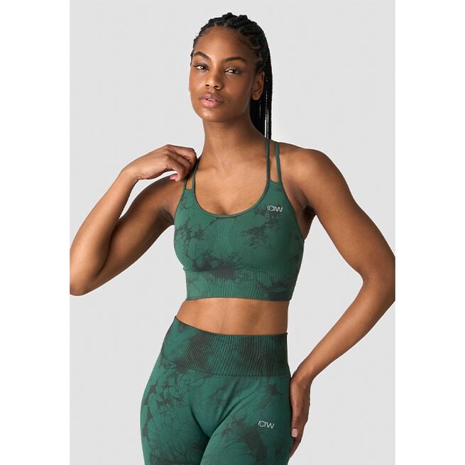 Define Seamless Tie Dye Sport-BH Grøn