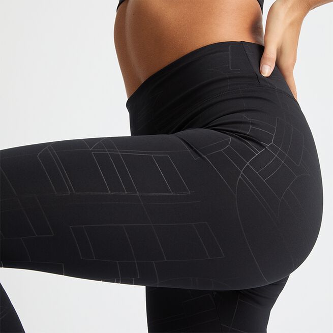 Logo Effect Emboss Tights Sort