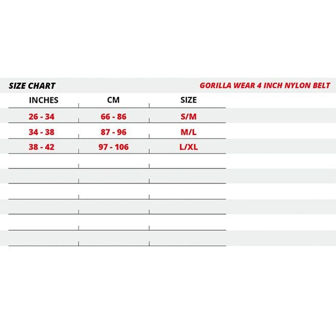 4 Inch Træningsbælte Nylon Sort