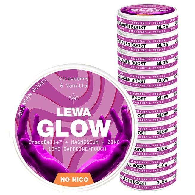 10 x LEWA Functional NoNico GLOW Strawberry/Vanilla GLOW Strawberry/Vanilla