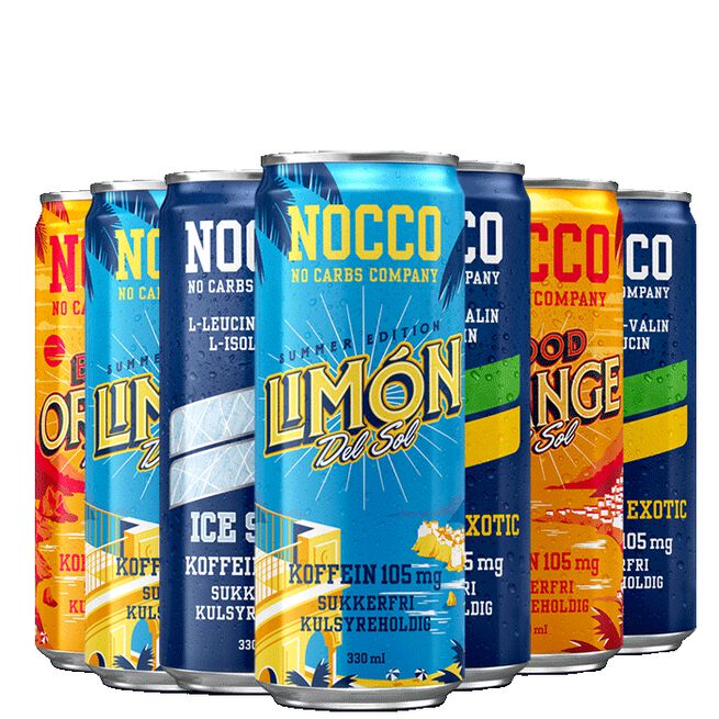 8 x NOCCO BCAA, 330 ml, Blandede smage