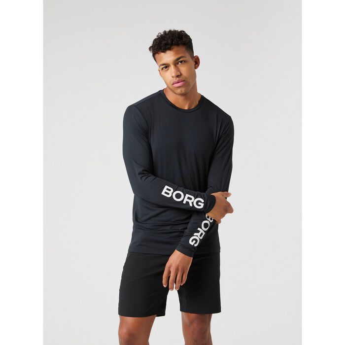 Borg Lang&aelig;rmet T-shirt Sort
