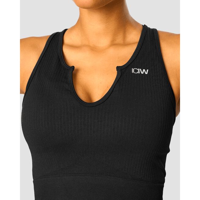 Ribbed Define Seamless Tank Top, Black