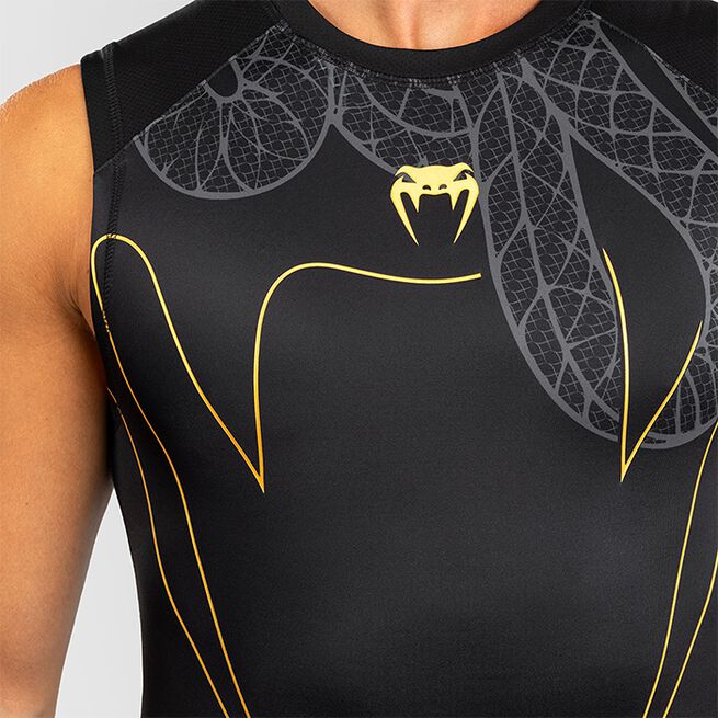 Serpenti Rashguard Ærmeløs Sort Sølv Guld