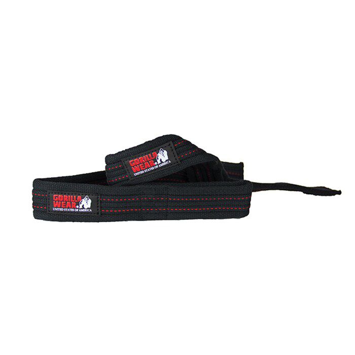 Hardcore Lifting Straps Sort/R&oslash;d