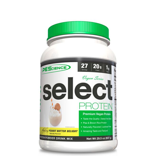 Vælg vegansk proteinpulver 27 portioner Peanut Butter