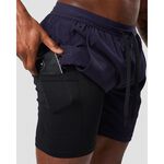 Workout 2-in-1 Shorts, Navy, L 