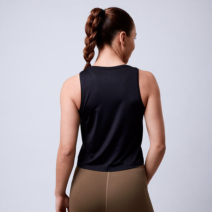 Cropped Linne Sort