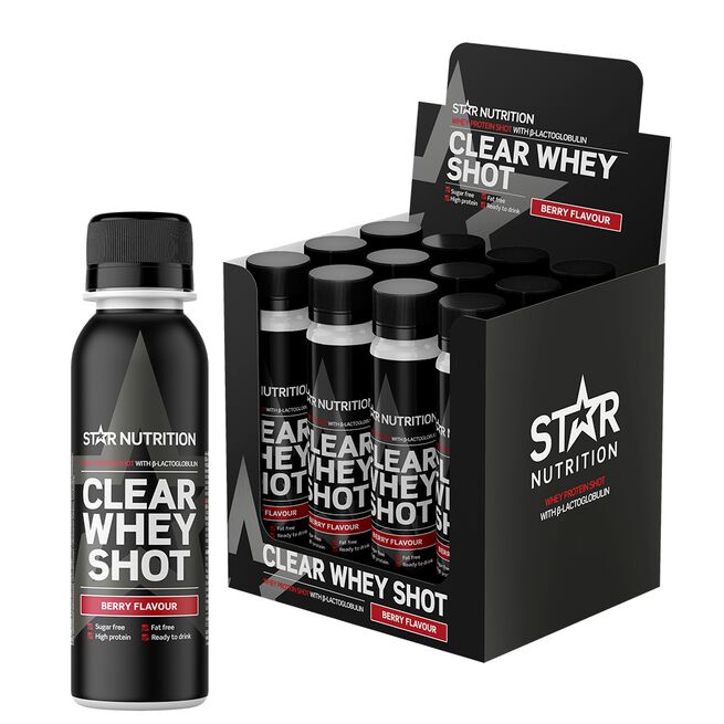 12 x Clear Whey Protein Shot, Berry 