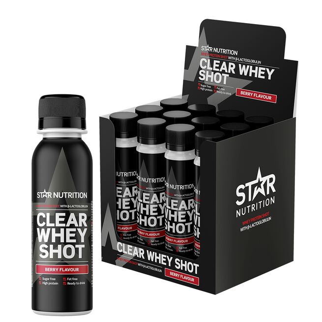 12 x Clear Whey Protein Shot 100 ml Berry