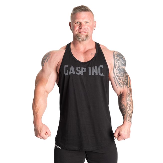 Essential T-Back Top, Sort/Grå