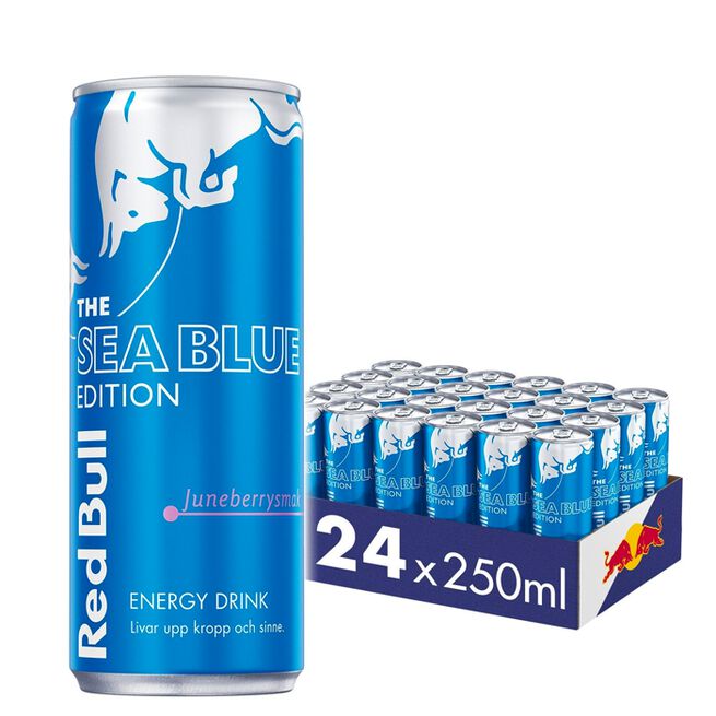 24 x Red Bull Energidrik 250 ml Sea Blue (Juneberry)