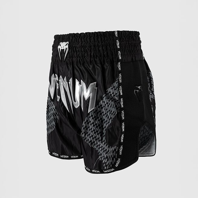 Nexus Muay Thai-Shorts Sort Sølv