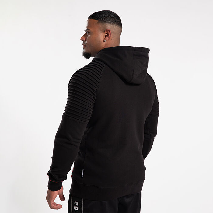 Georgia Hoodie med lynl&aring;s, Sort