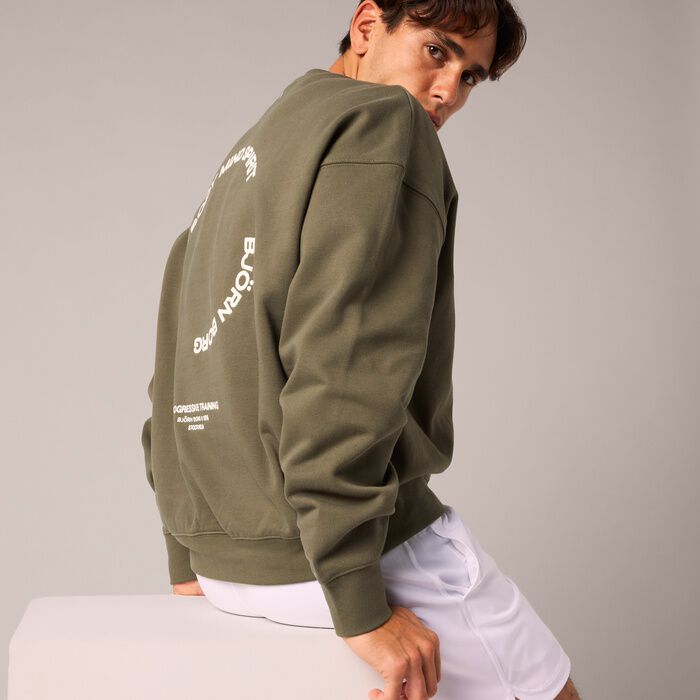 Borg Oversized Sweatshirt Gr&oslash;n