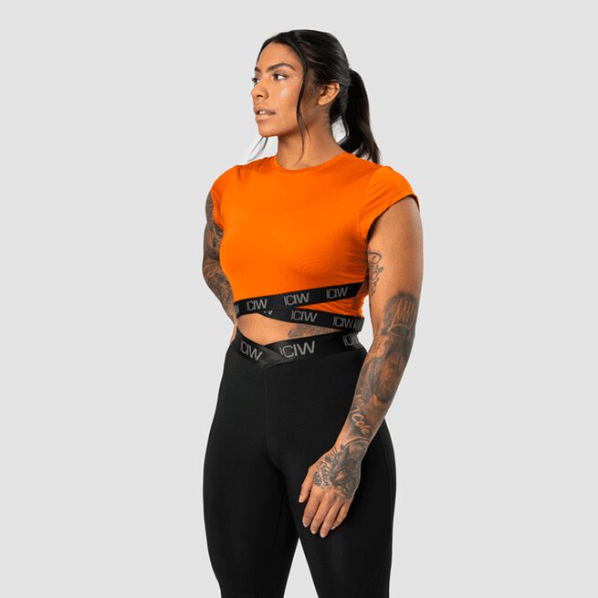 Ultimate Training Cropped T-shirt, Amber, L 