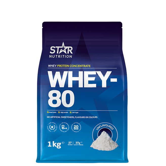 Whey-80 Valleprotein 1 kg Naturell