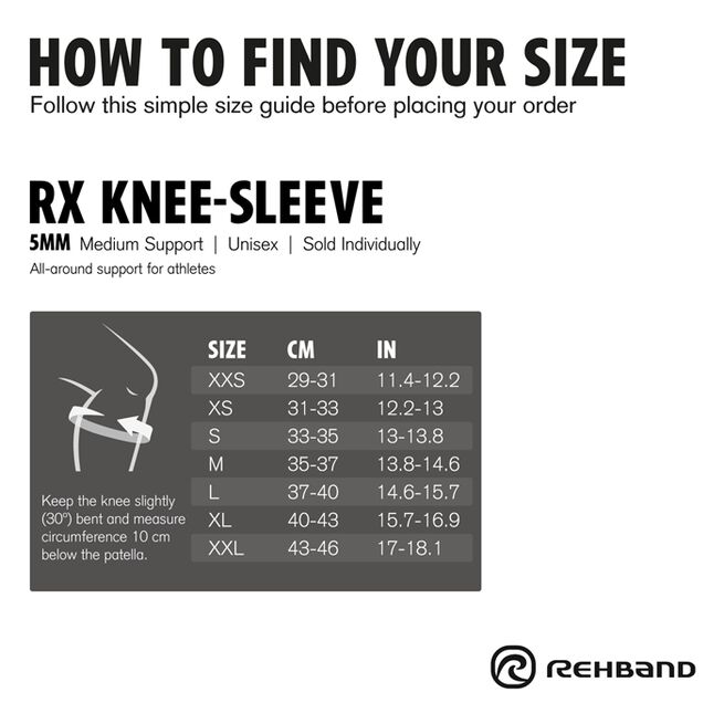 RX Knæstøtte 5mm Hvid