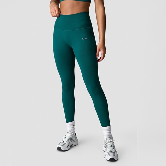 Ribbed Define Seamless Pocket Tights Grøn