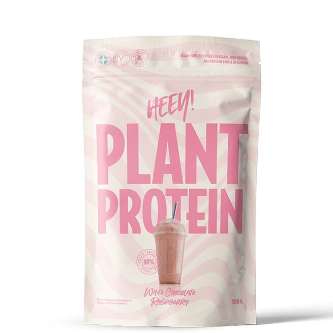 Vegansk protein 500 g Hvid Chokolade Hindbær