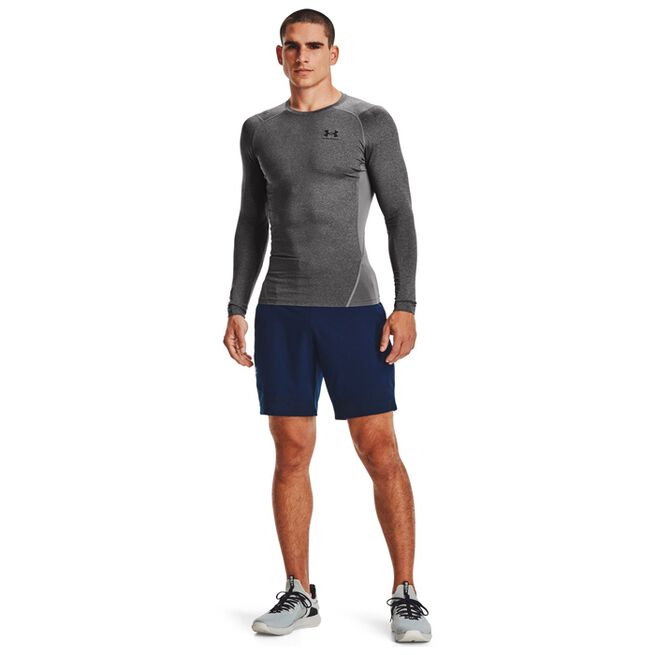 UA HG Armour Comp LS, Carbon Heather