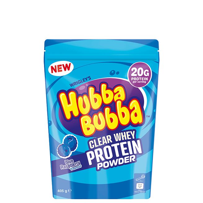 Hubba Bubba Clear Whey Valleprotein 405 g Blue Raspberry