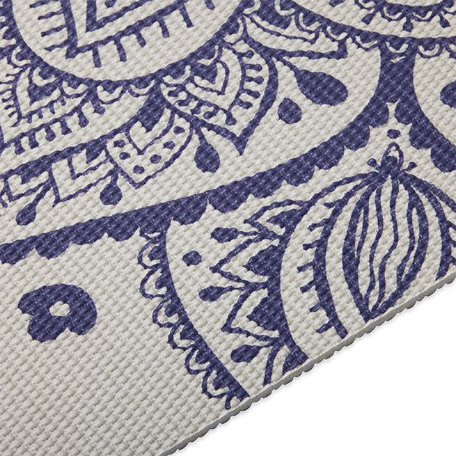 Gaiam Sustained Grey Sundial Flower Yoga Mat 5 mm