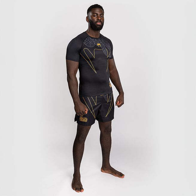 Serpenti Rashguard Kortærmet Sort Sølv Guld