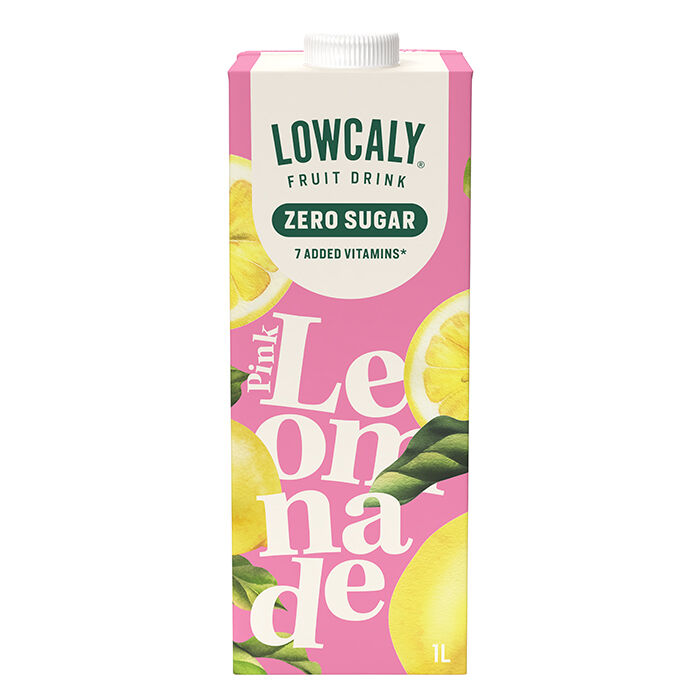 Lowcaly Frugtdrik 1000 ml Pink Lemonade