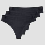 Invisible Thong 3-pack, Black