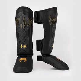 Venum Serpenti Shinguards Black/Silver/Gold, L  Serpenti Benskinner Sort Sølv Guld