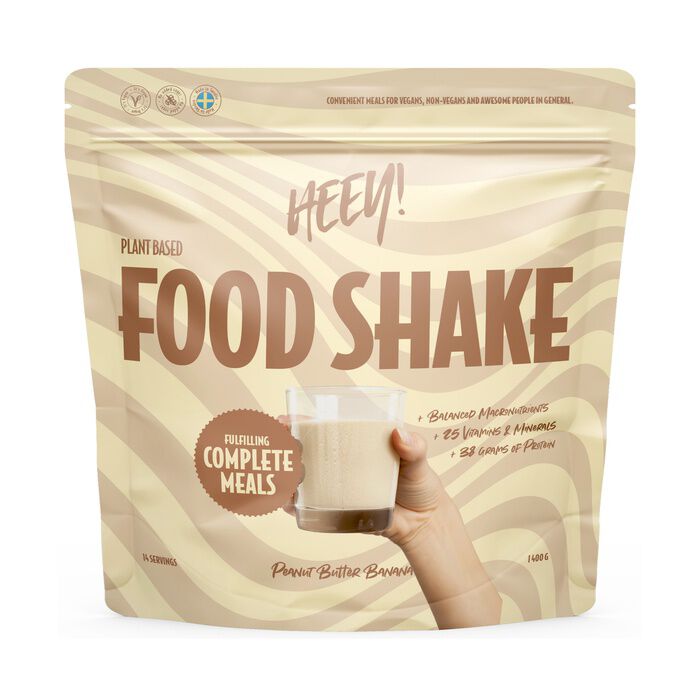 Vegansk Food Shake M&aring;ltidsers&auml;ttning 1400 g Jordn&ouml;tssm&ouml;r Banan