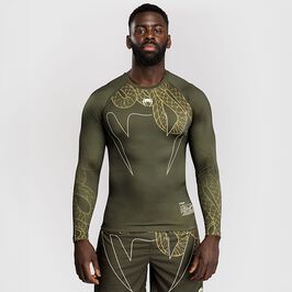 Venum Serpenti Rashguards Long Sleeves Kaki/Bronze/Ivory, L  Serpenti Rashguard Langærmet Khaki Bronze Ivory