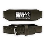 Gorilla Wear 4 Inch Padded Leather Belt Army Green
