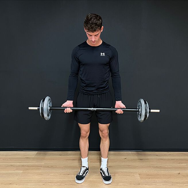 Pumpesæt vægtstang og vægtskiver 17,5 kg