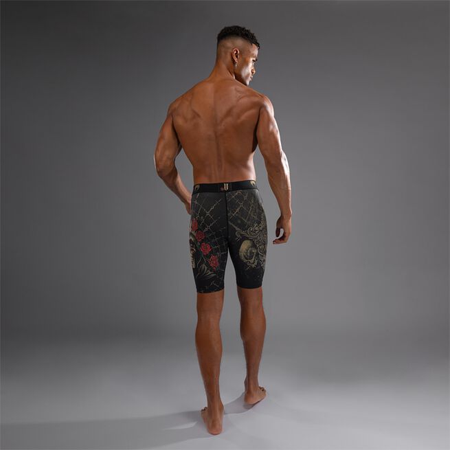 Santa Muerte 5.0 Vale Tudo Shorts Sort Guld