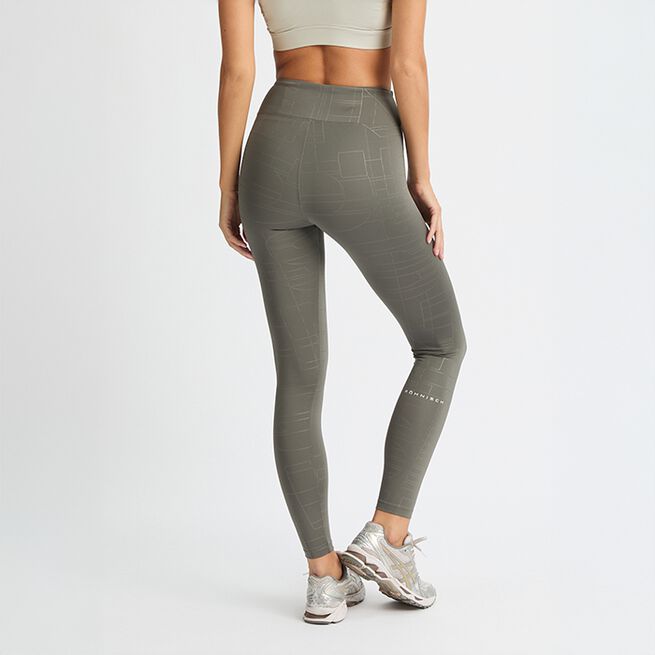 Logo Effect Emboss Tights Grøn